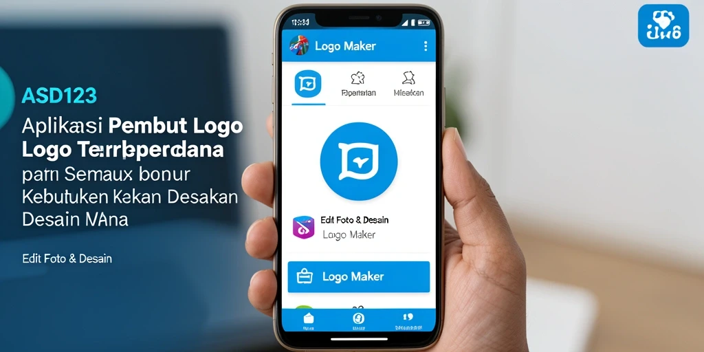 Tampilan antarmuka aplikasi Logo Maker yang menarik dan fungsional.