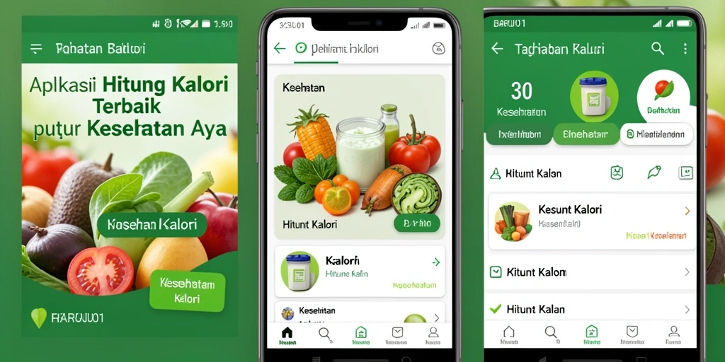 Tampilan antarmuka utama aplikasi BARU01 untuk Hitung Kalori.