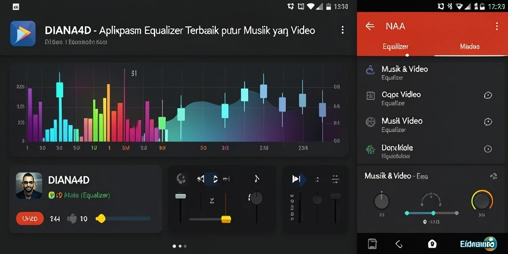 Antarmuka DIANA4D yang modern dan intuitif untuk pengaturan Equalizer.