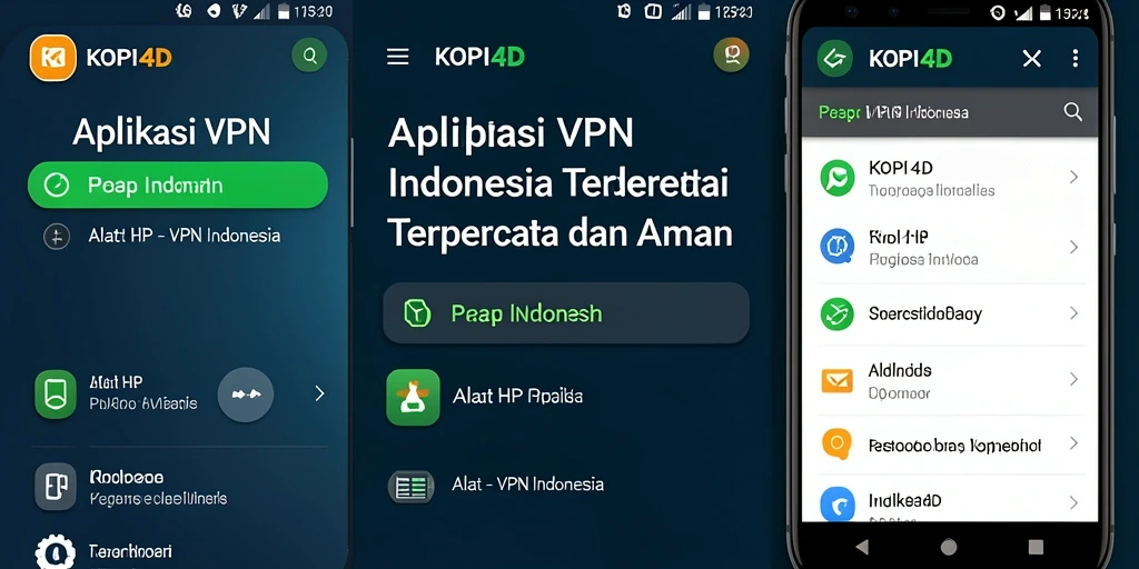 Antarmuka utama KOPI4D yang sederhana dan intuitif.