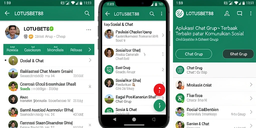Antarmuka LOTUSBET88 yang sederhana dan fungsional untuk Chat Grup.