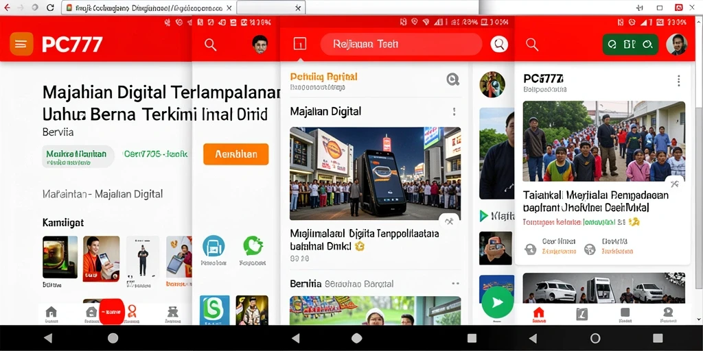 Antarmuka aplikasi PC777 yang menarik dan interaktif.