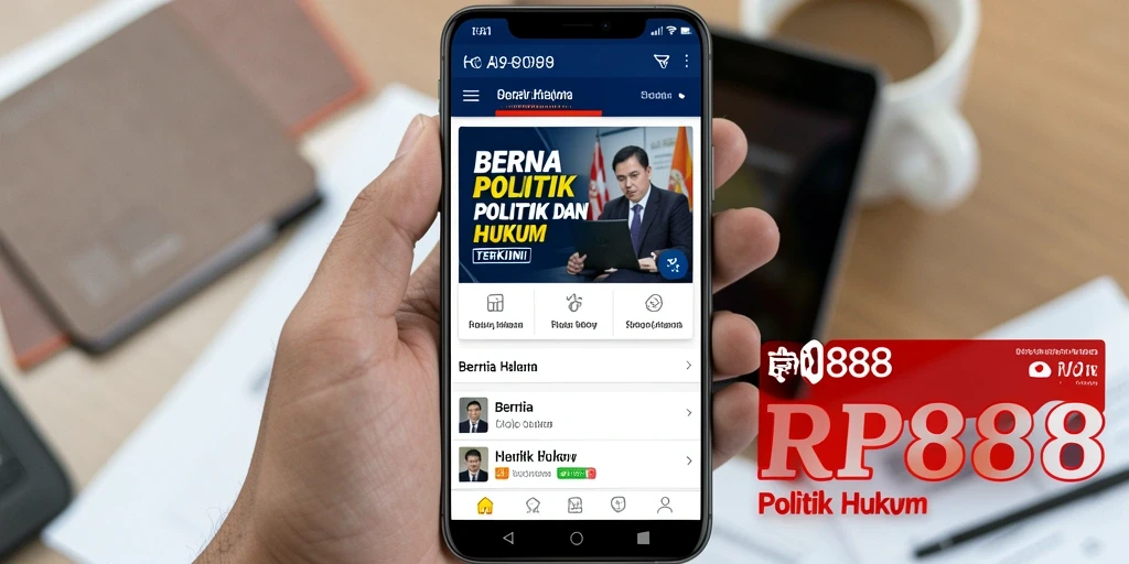 Tampilan antarmuka aplikasi RP888 yang informatif dan interaktif.