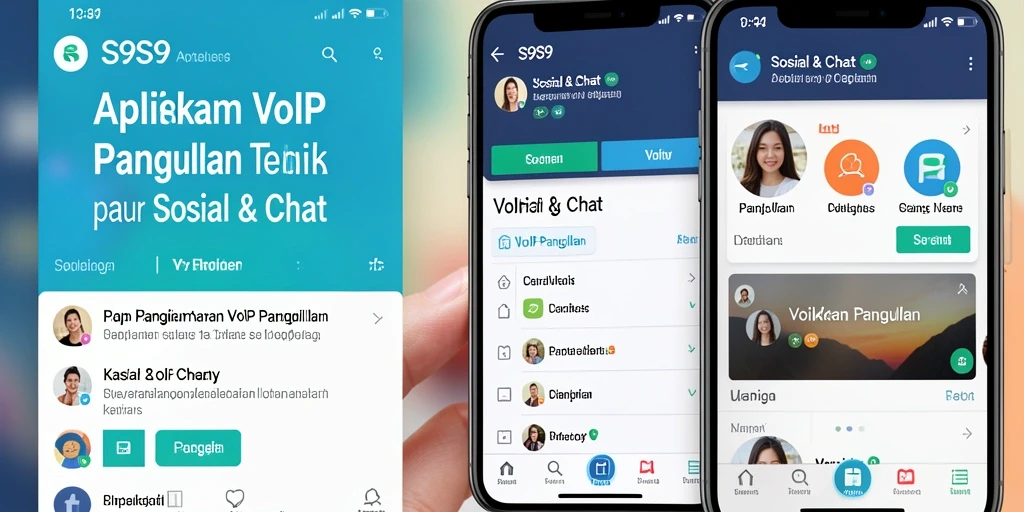 Tampilan antarmuka pengguna S9S9 untuk VoIP Panggilan yang intuitif.