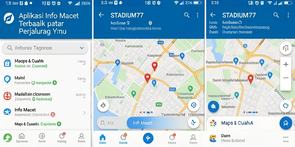 Antarmuka STADIUM77 menampilkan peta info macet secara jelas.