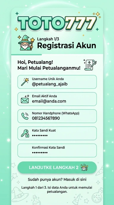 Cara Mudah Buat Akun Baru toto777 di Android